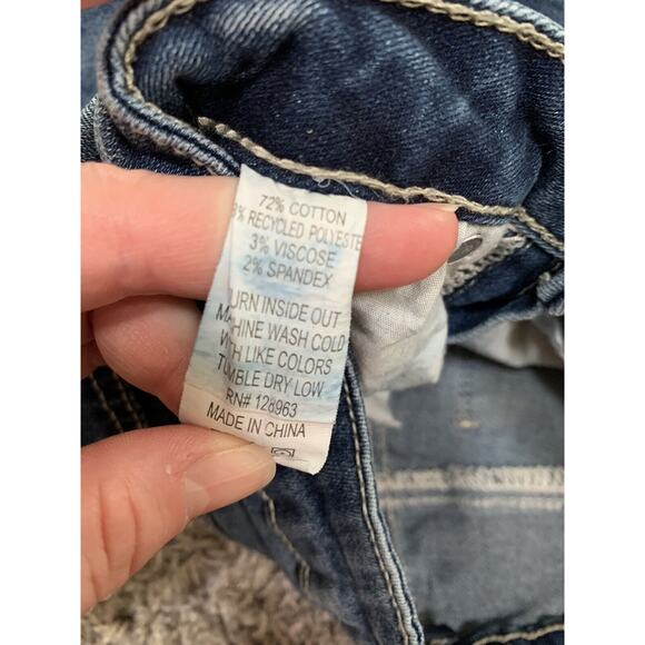 indigo rein jeans denim curvy womens size 3 / 25 high rise distressed - Picture 5 of 8